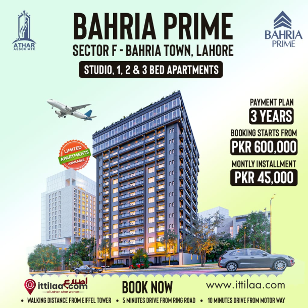 Studio, 1 Bed and 2 Bed Apartments in Bahria Town Lahore-6