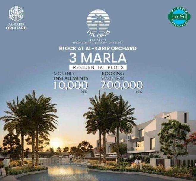 Al Kabir Orchard Osis Block Plots on Installments-9