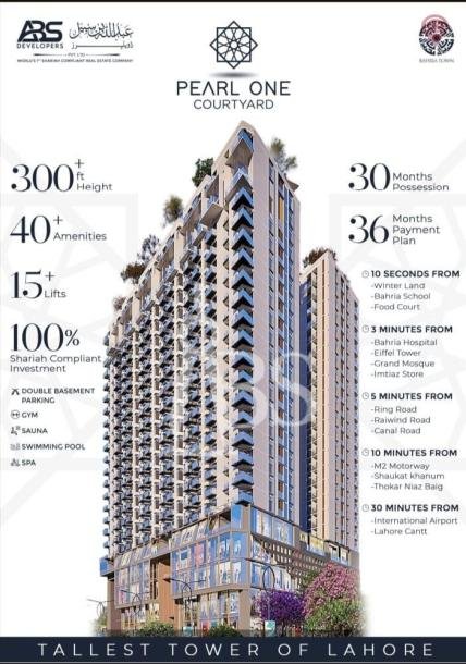 Pearl One Courtyard Bahria Town LahoreApartments and Shops-2